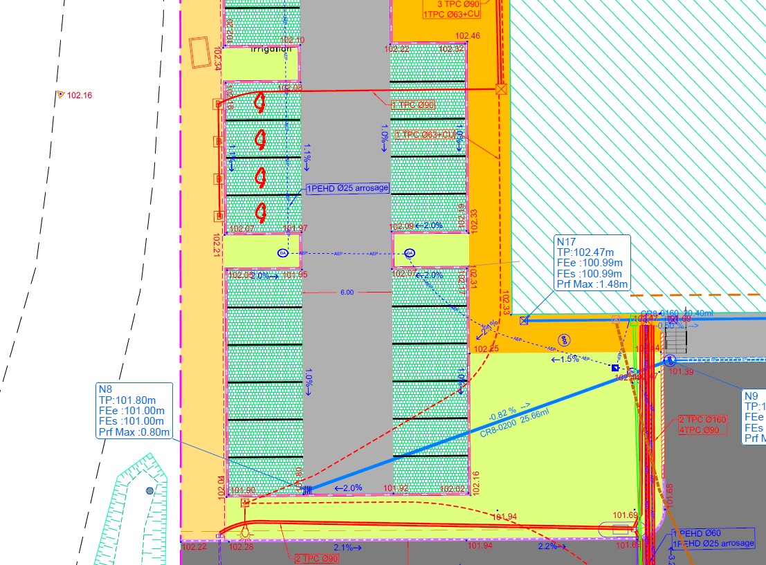 Plan d'implantation — lotissement — RL TOPO