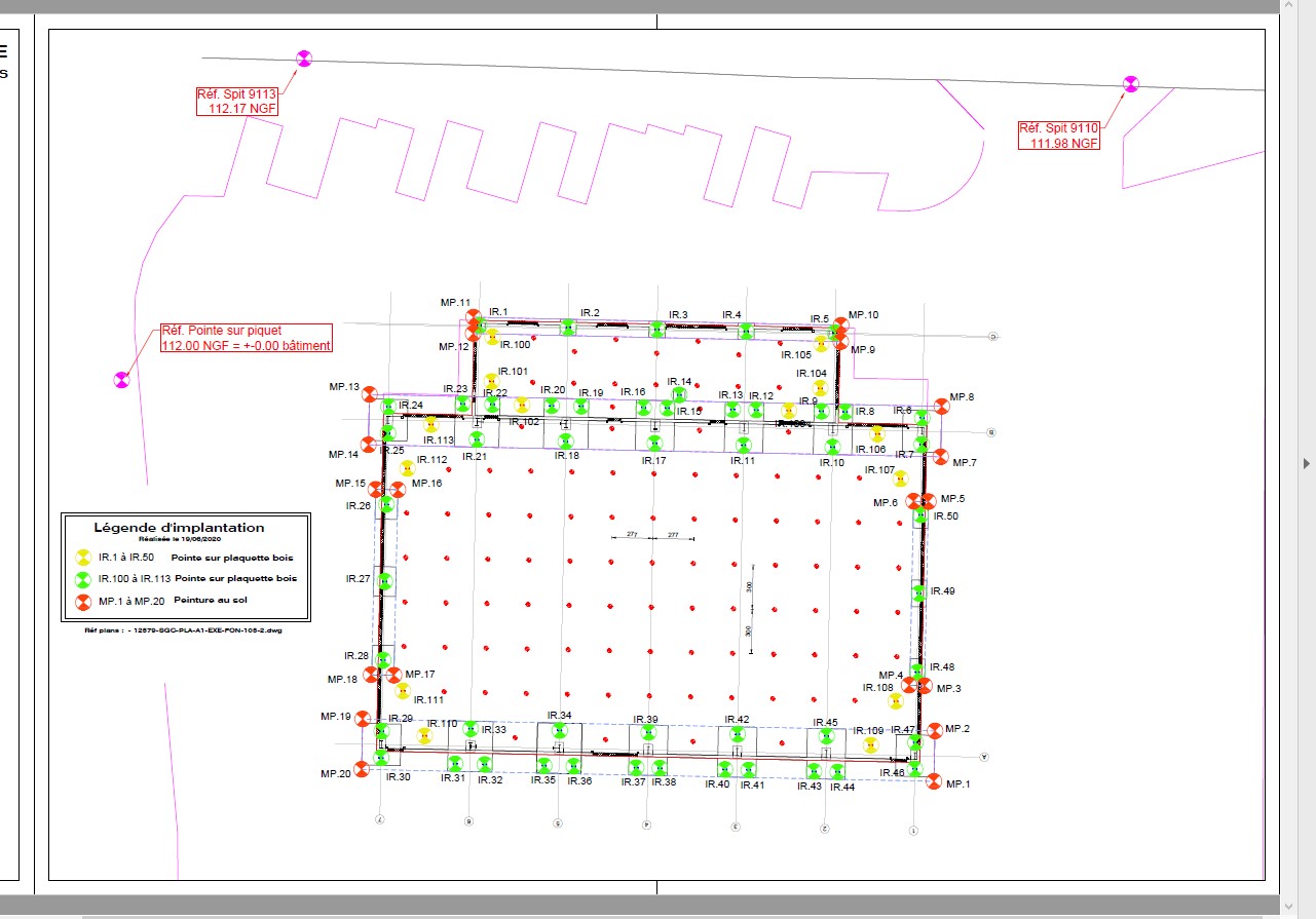 Plan d'implantation — bâtiment industriel — RL TOPO